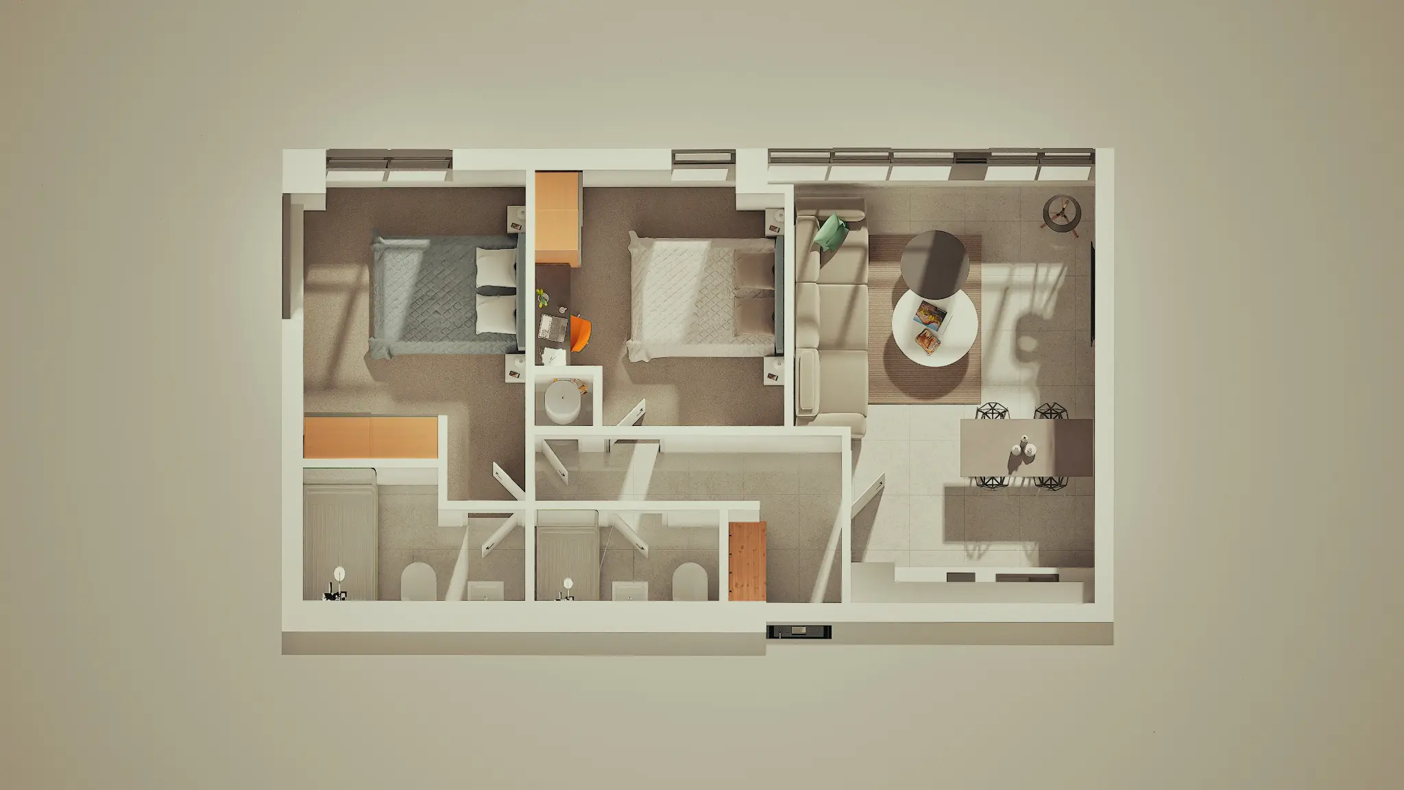Two Bedroom Apartment Floor Plan